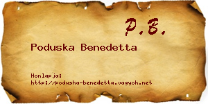 Poduska Benedetta névjegykártya
